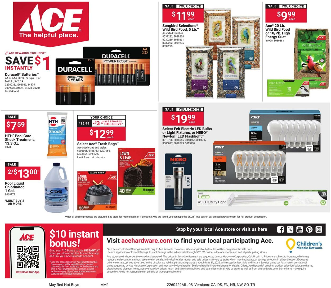 Weekly ad Ace Hardware 04/29/2026 - 05/31/2026