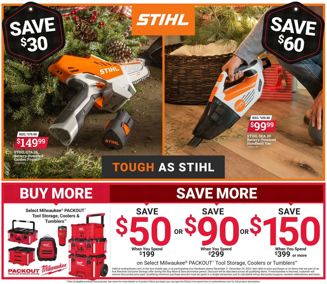 Weekly ad Ace Hardware 12/03/2024 - 12/24/2024