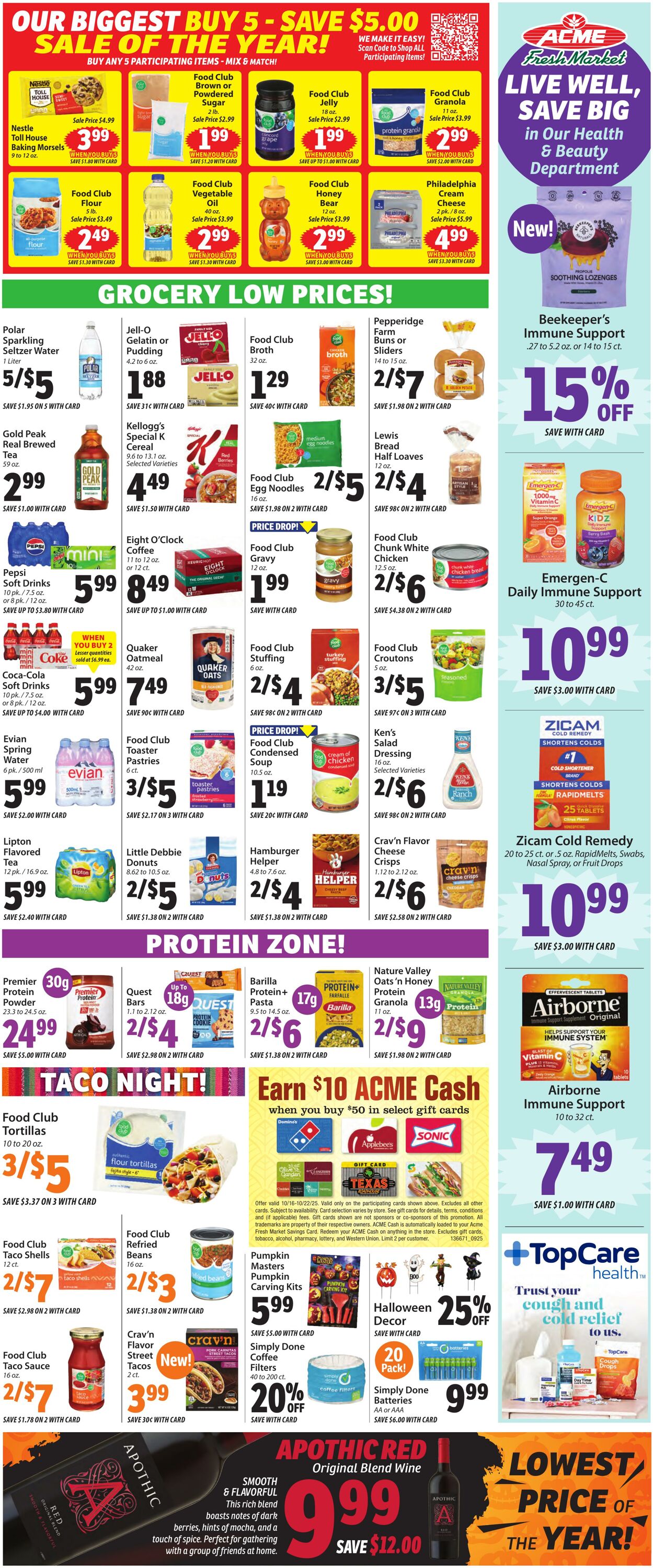 Weekly ad ACME Fresh Market 10/16/2025 - 10/22/2025