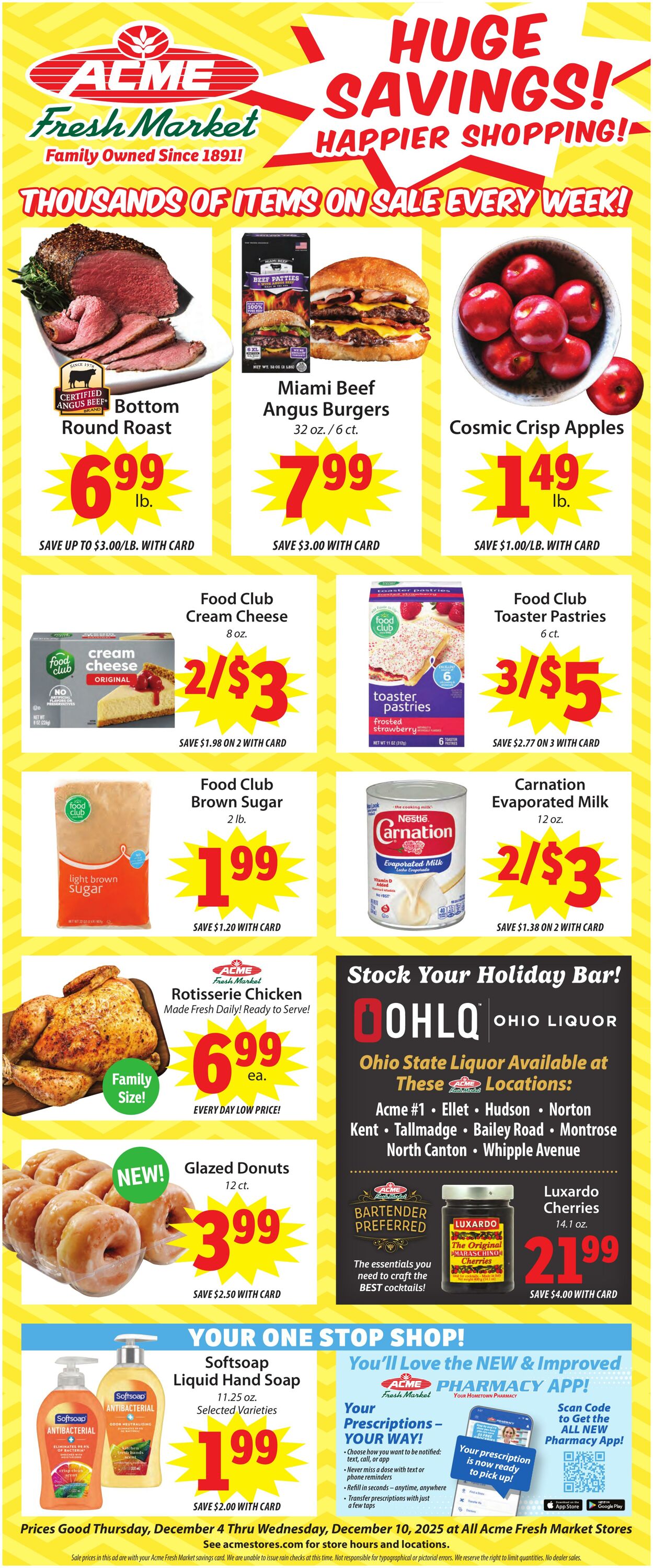 Weekly ad ACME Fresh Market 12/04/2025 - 12/10/2025