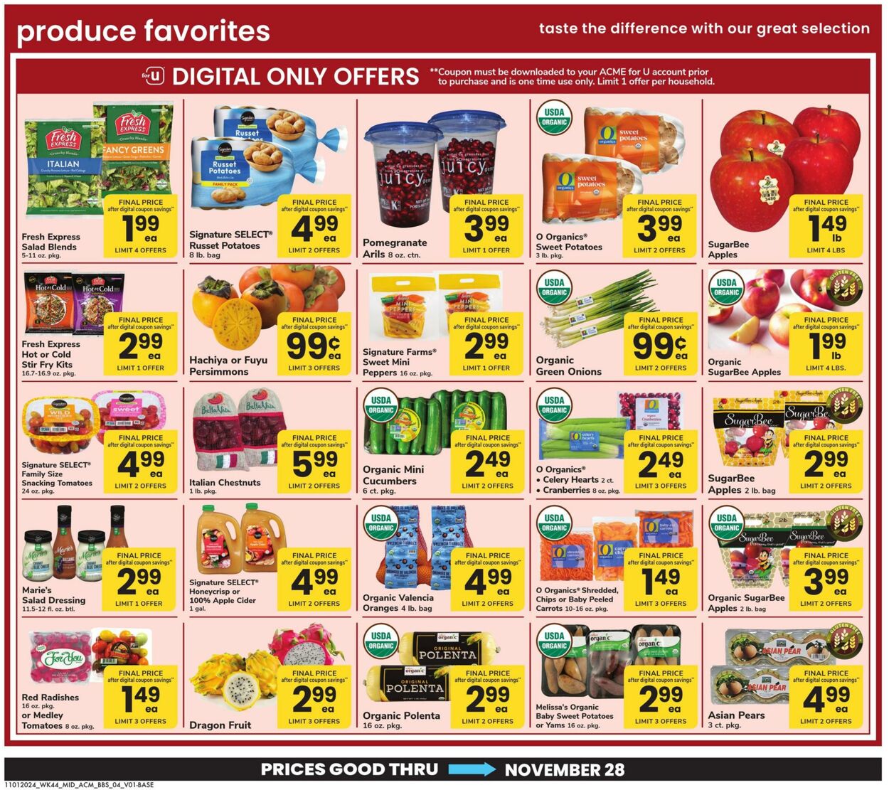 Weekly ad Acme 11/01/2024 - 11/28/2024