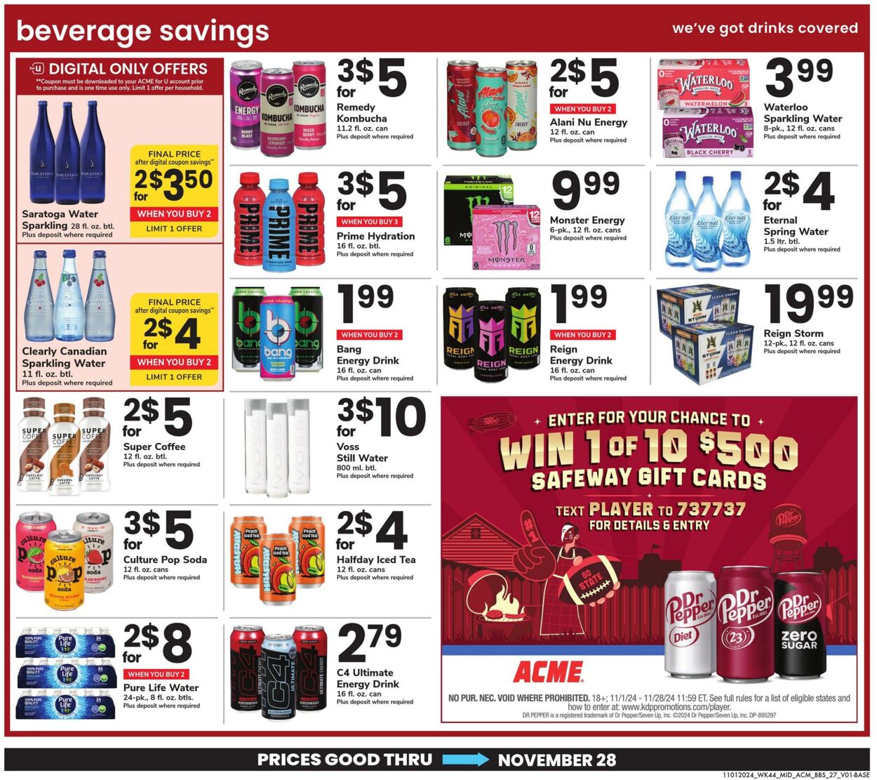 Weekly ad Acme 11/01/2024 - 11/28/2024