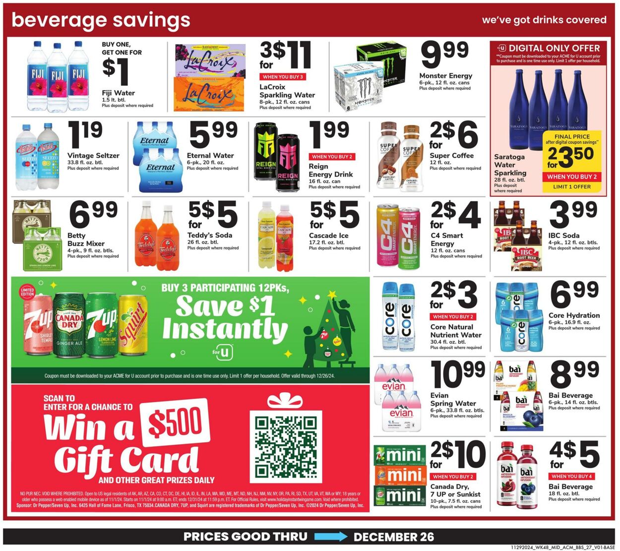 Weekly ad Acme 11/29/2024 - 12/26/2024