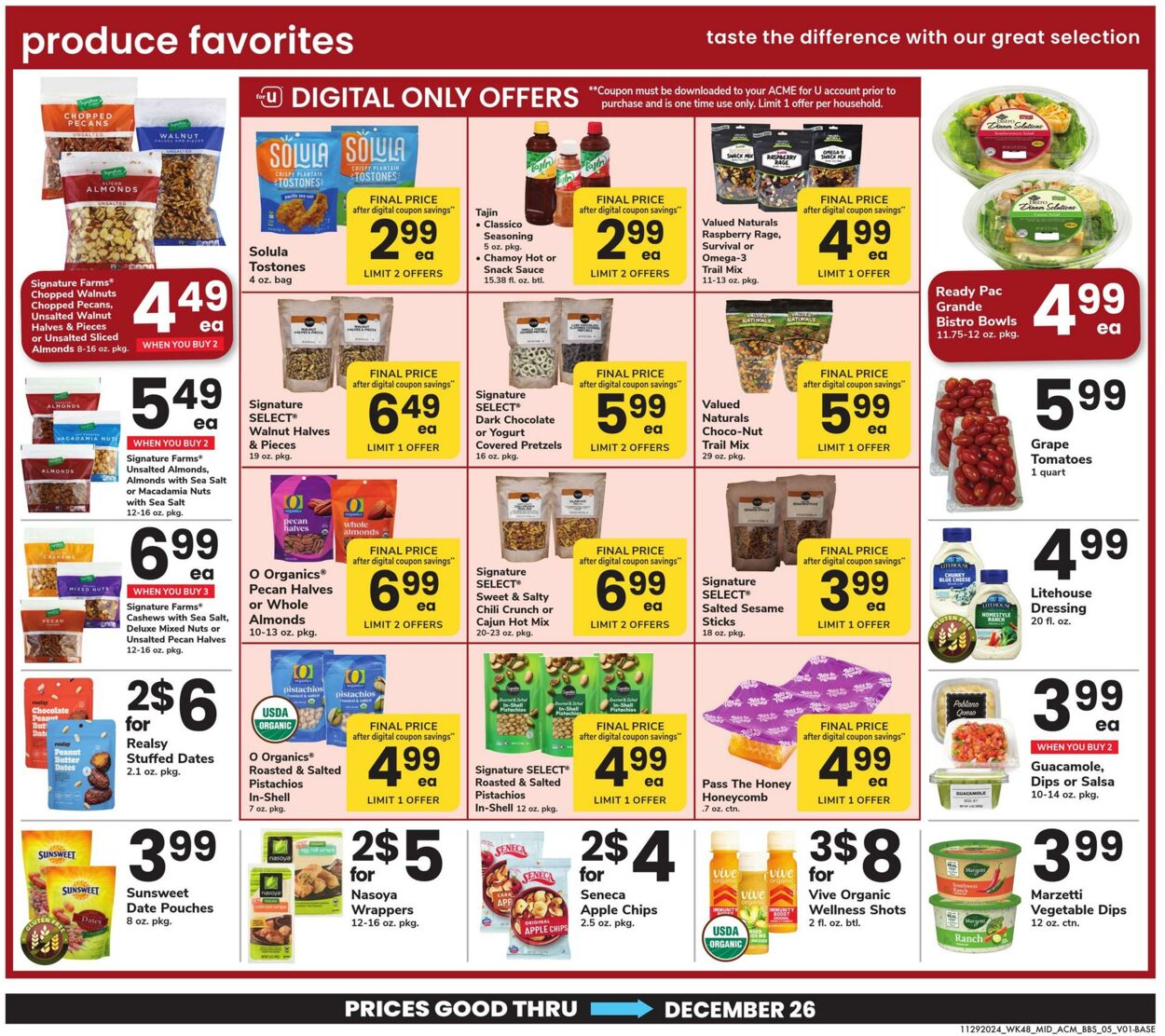 Weekly ad Acme 11/29/2024 - 12/26/2024