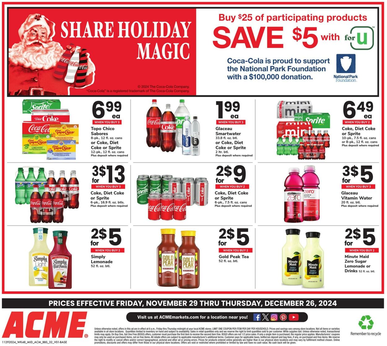 Weekly ad Acme 11/29/2024 - 12/26/2024