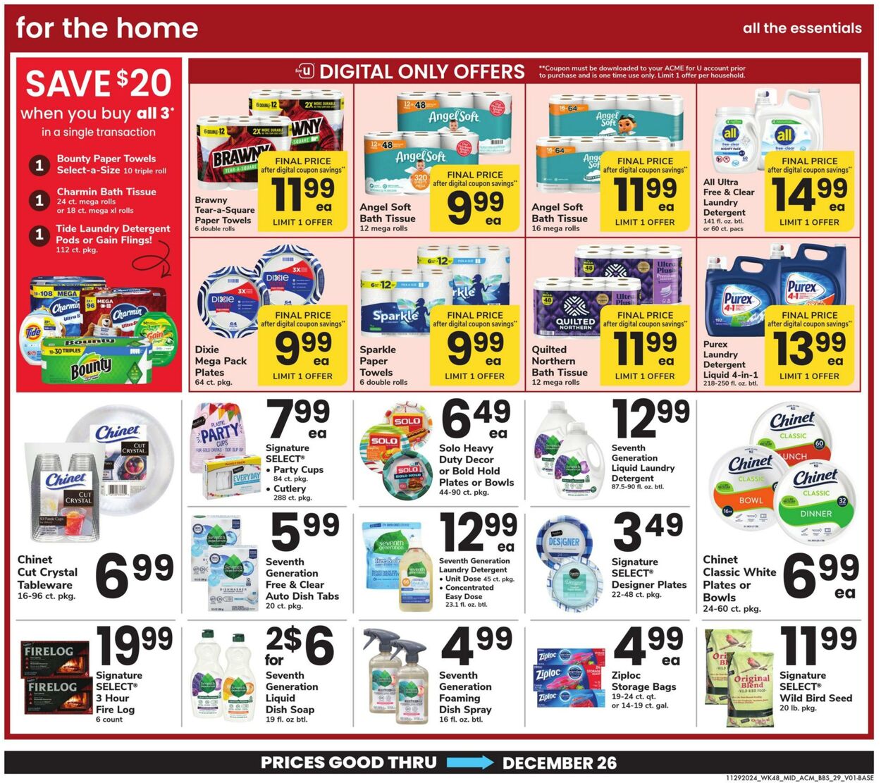 Weekly ad Acme 11/29/2024 - 12/26/2024