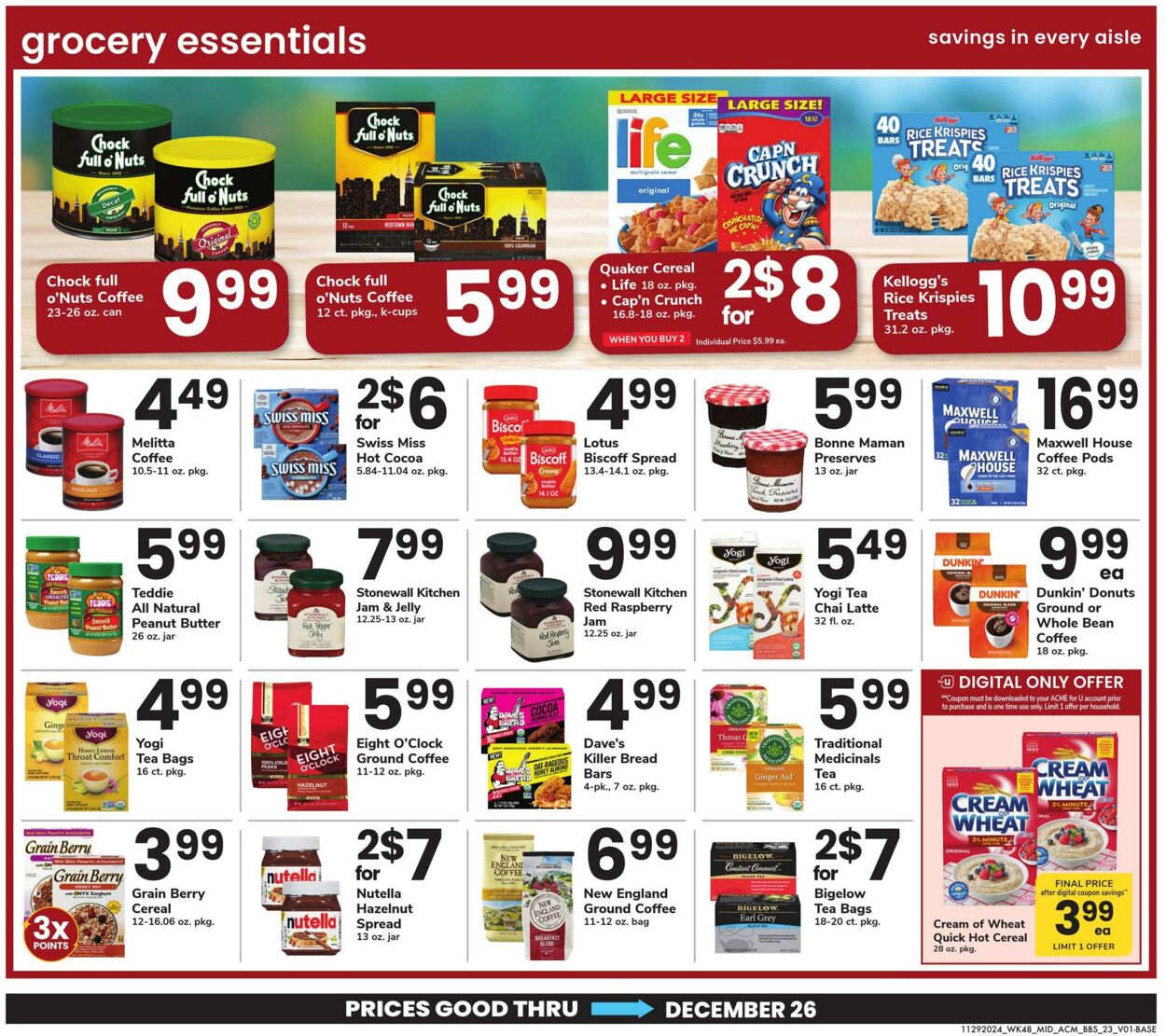 Weekly ad Acme 11/29/2024 - 12/26/2024