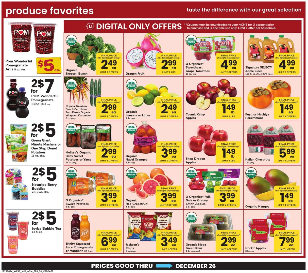 Weekly ad Acme 11/29/2024 - 12/26/2024