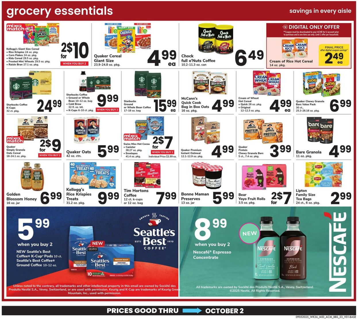 Weekly ad Acme 09/05/2025 - 10/02/2025