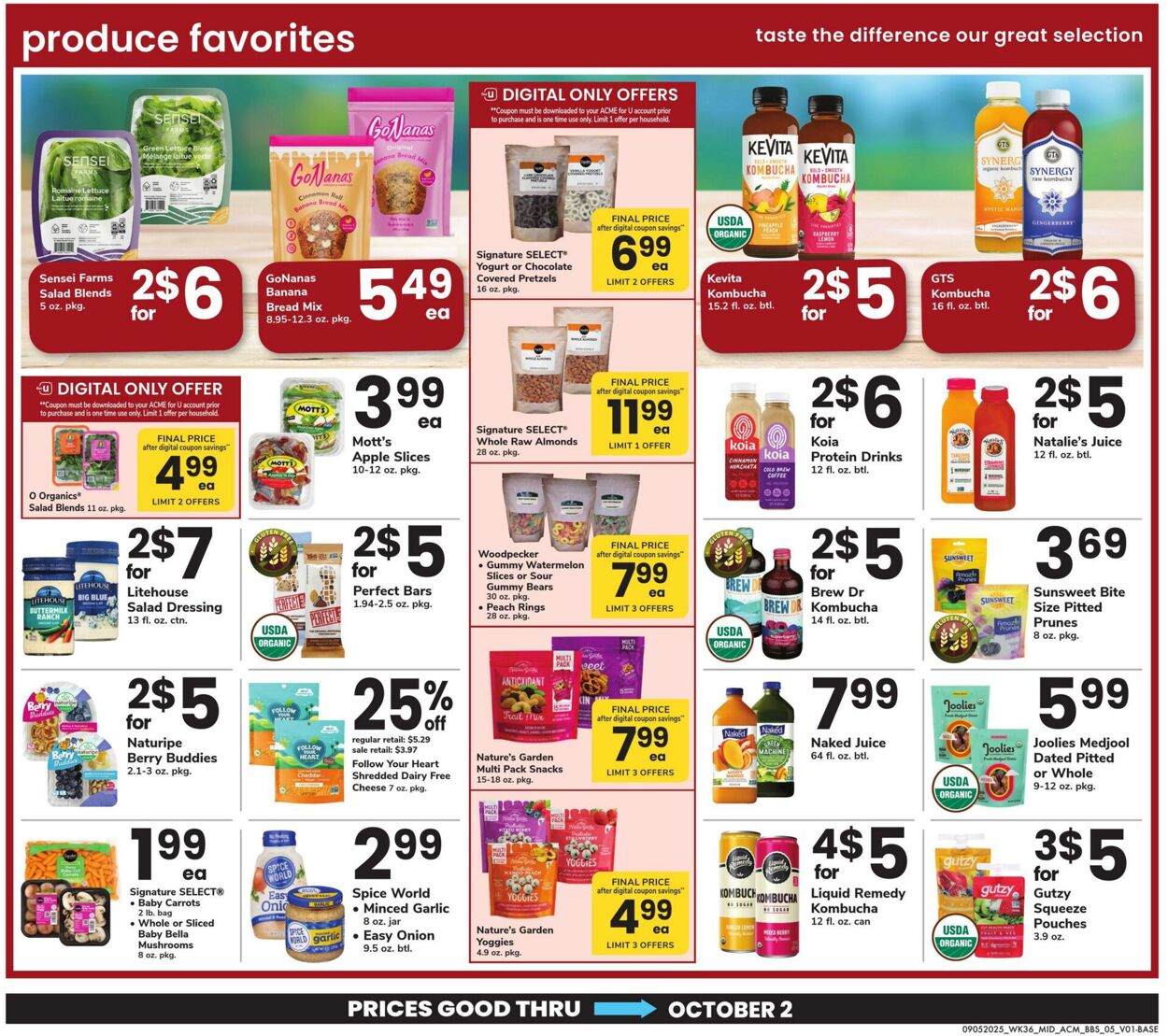 Weekly ad Acme 09/05/2025 - 10/02/2025