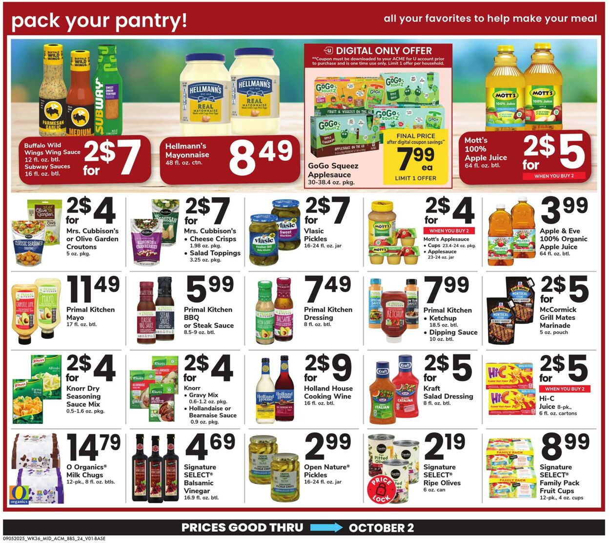 Weekly ad Acme 09/05/2025 - 10/02/2025