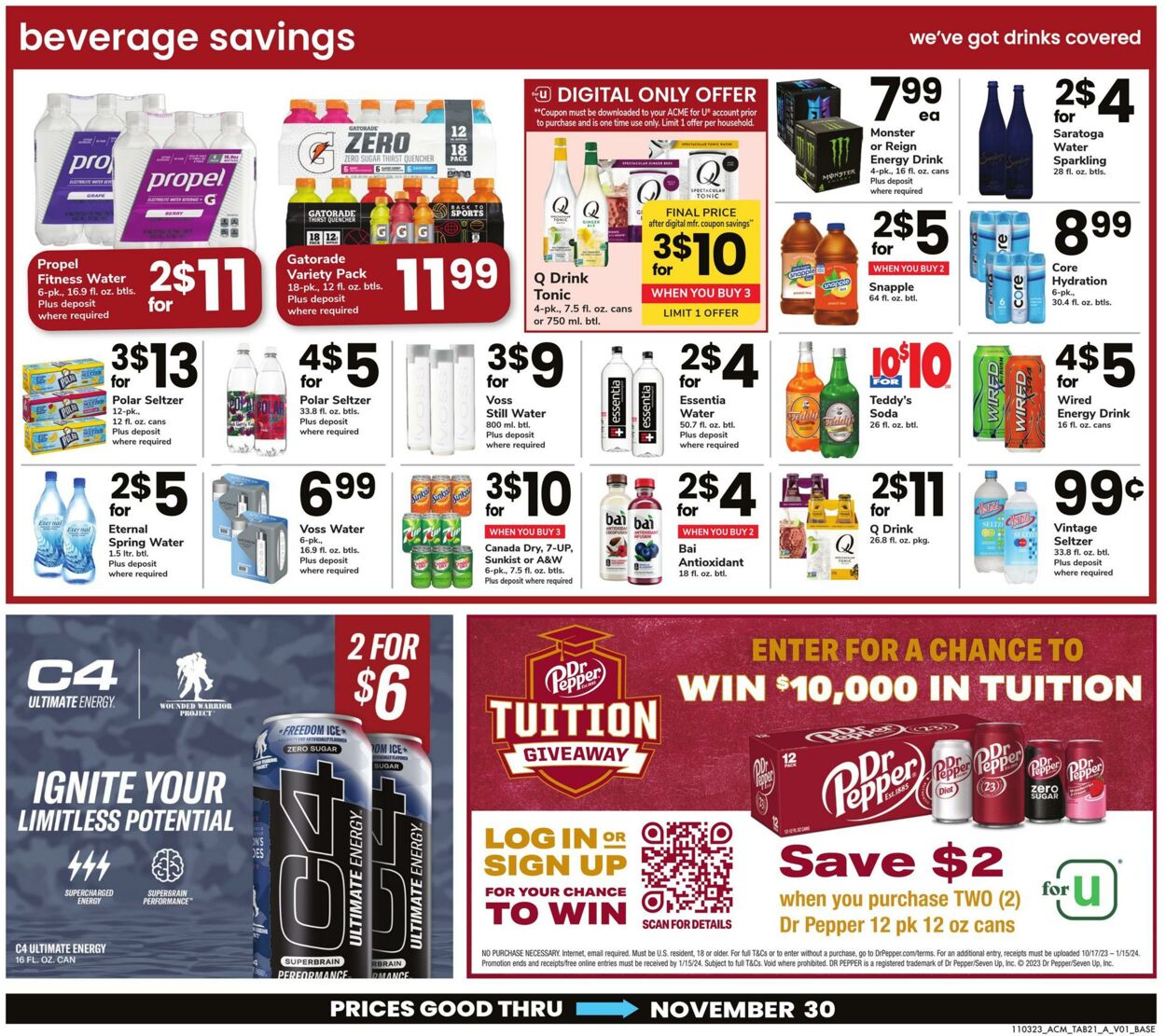 Weekly ad Acme 11/03/2023 - 11/30/2023