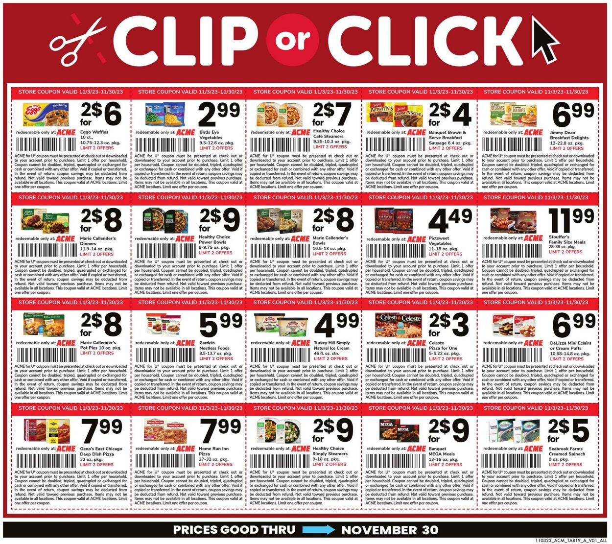 Weekly ad Acme 11/03/2023 - 11/30/2023