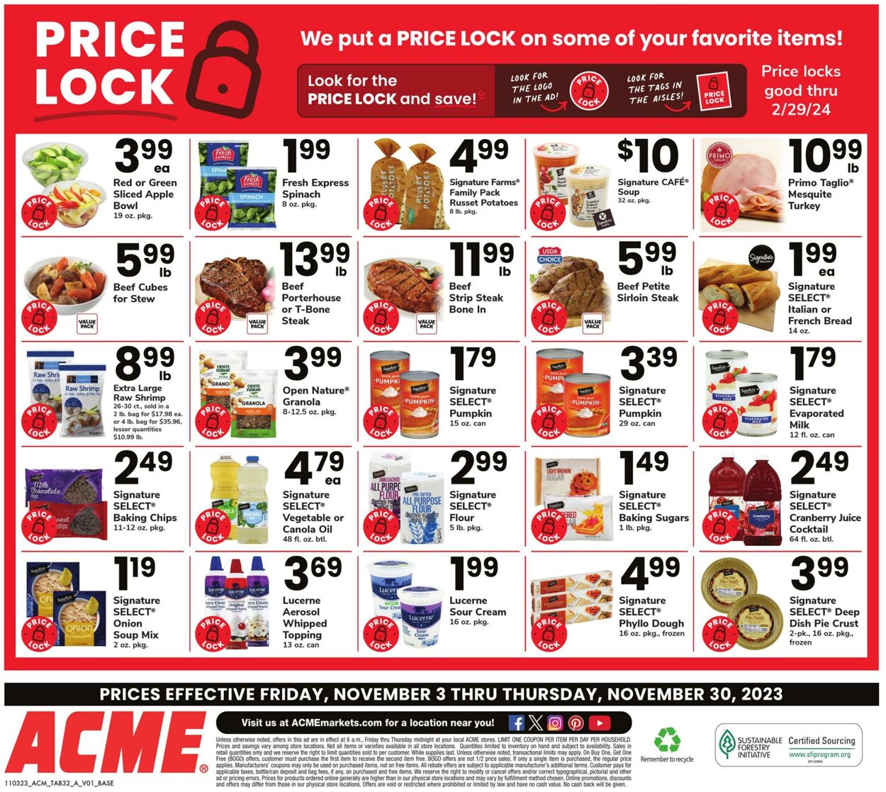 Weekly ad Acme 11/03/2023 - 11/30/2023