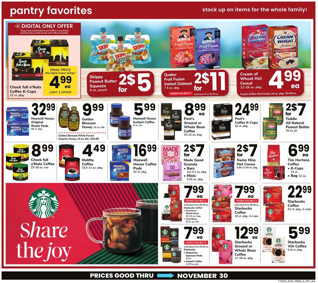 Weekly ad Acme 11/03/2023 - 11/30/2023