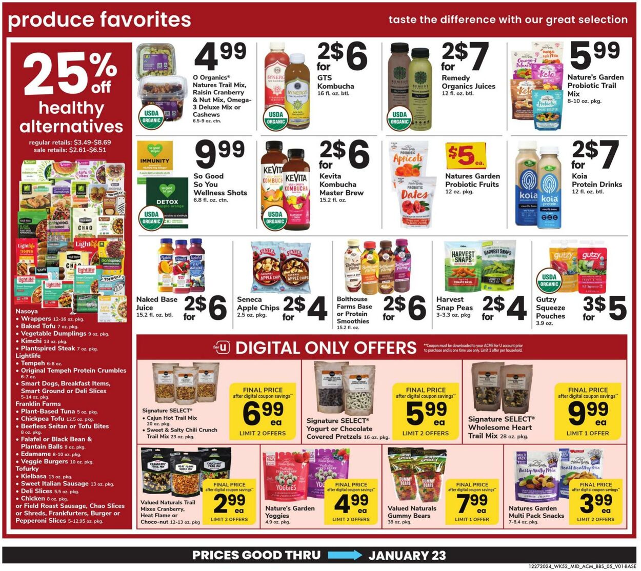 Weekly ad Acme 12/27/2024 - 01/23/2025