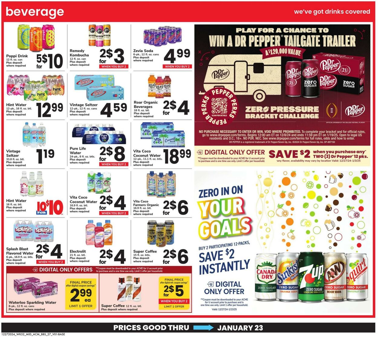 Weekly ad Acme 12/27/2024 - 01/23/2025