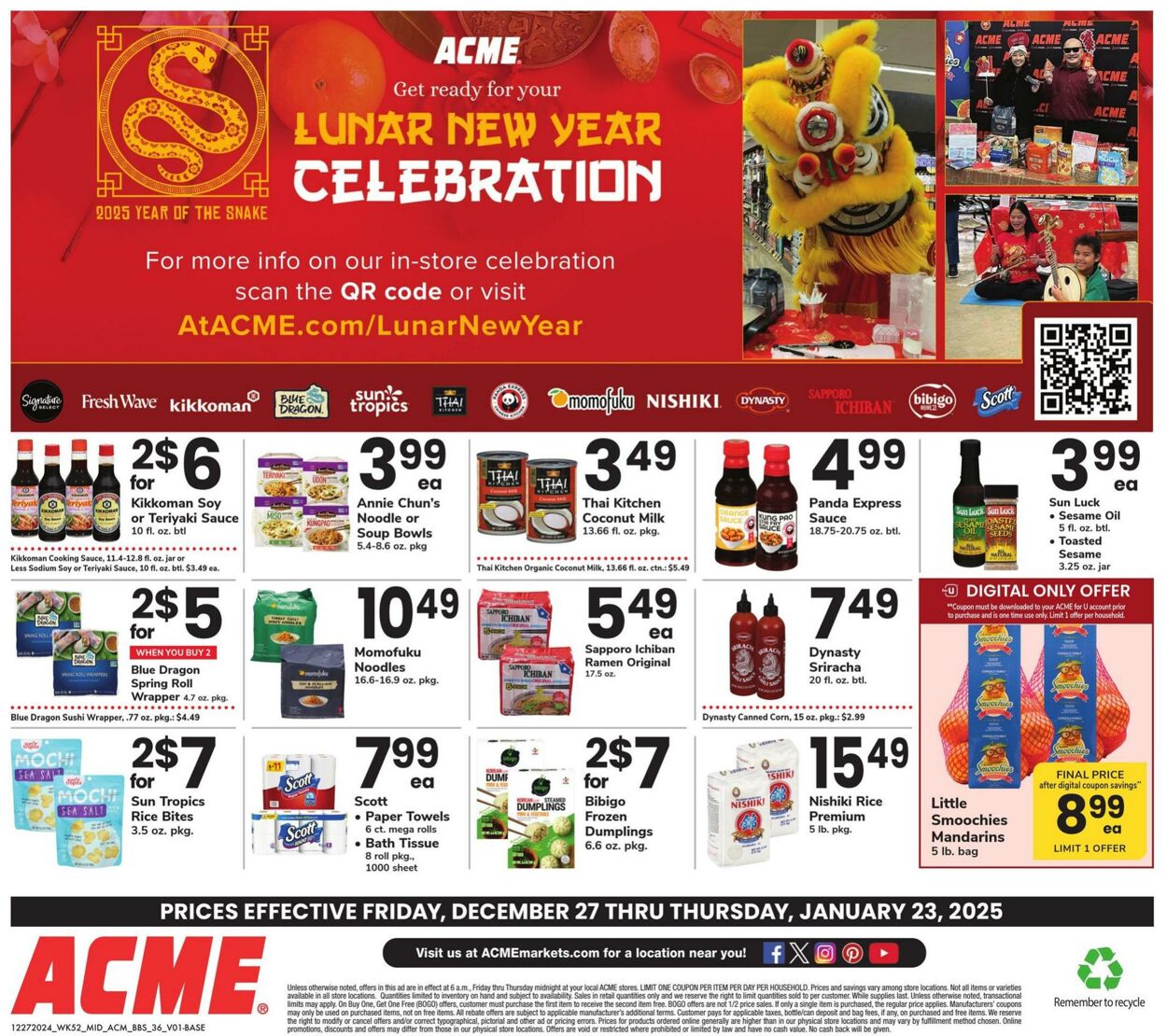 Weekly ad Acme 12/27/2024 - 01/23/2025