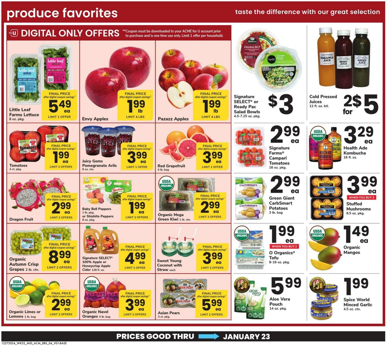 Weekly ad Acme 12/27/2024 - 01/23/2025