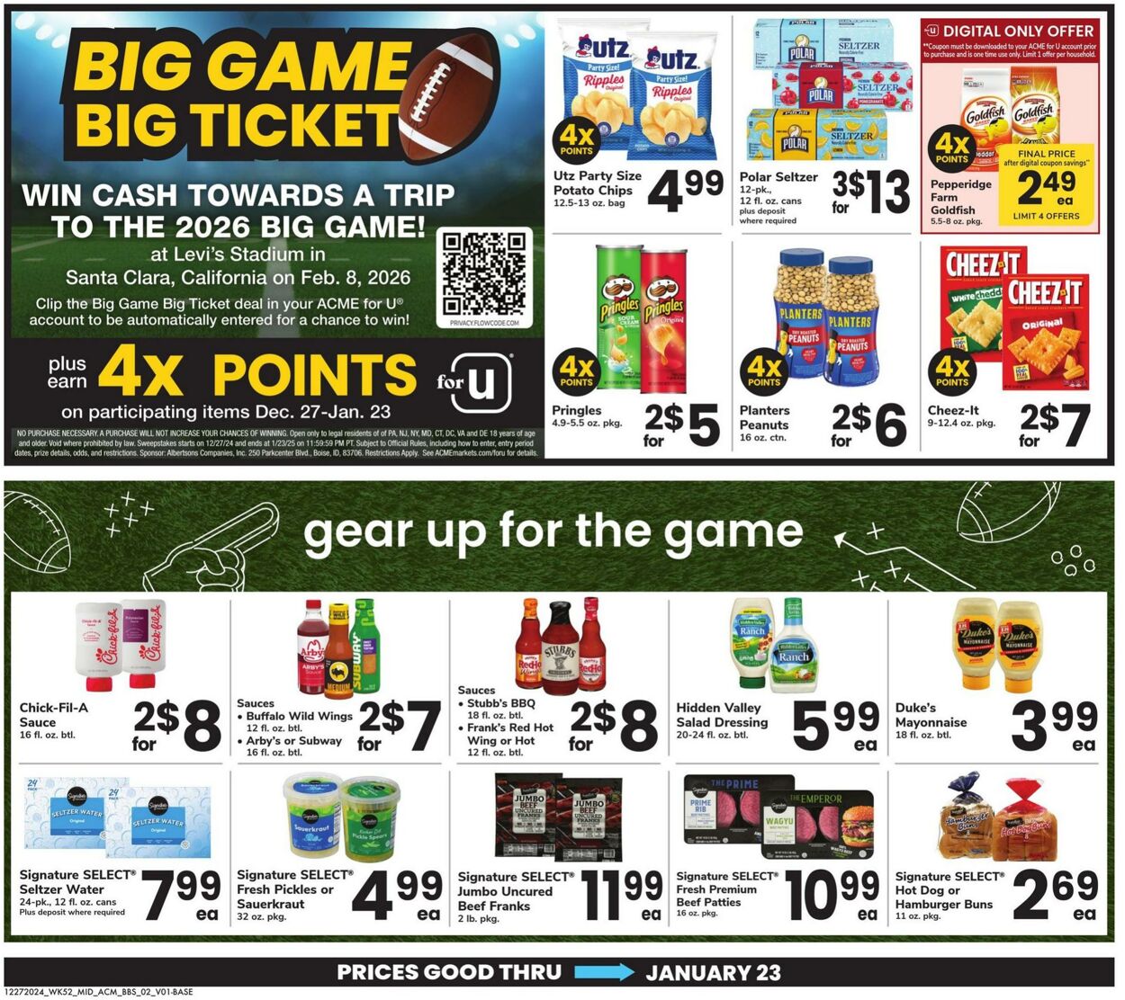 Weekly ad Acme 12/27/2024 - 01/23/2025