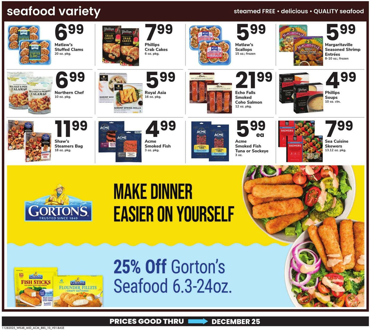 Weekly ad Acme 11/28/2025 - 12/25/2025