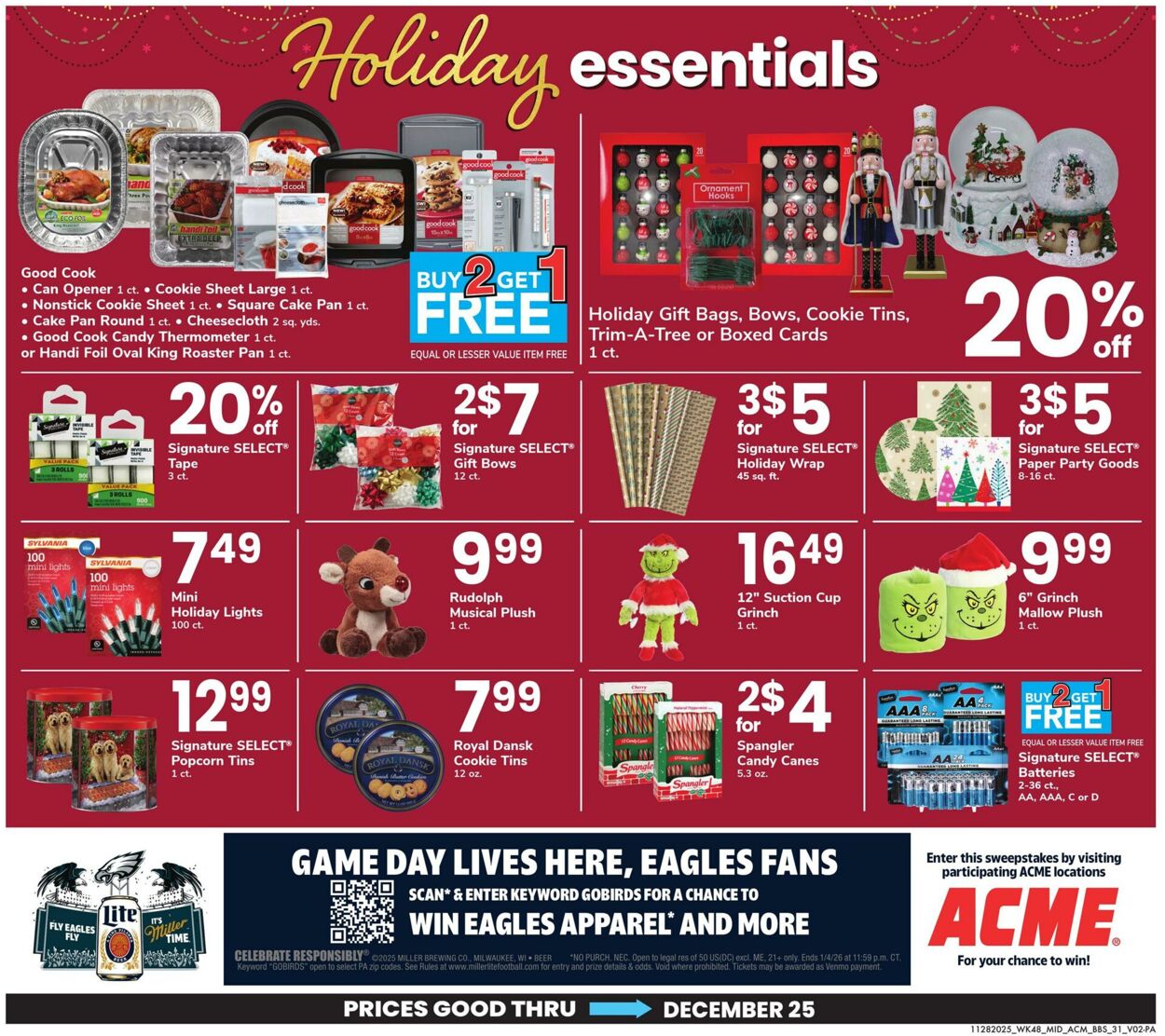 Weekly ad Acme 11/28/2025 - 12/25/2025