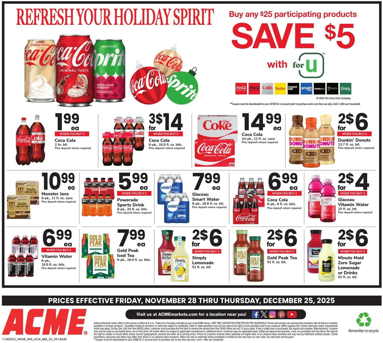 Weekly ad Acme 11/28/2025 - 12/25/2025