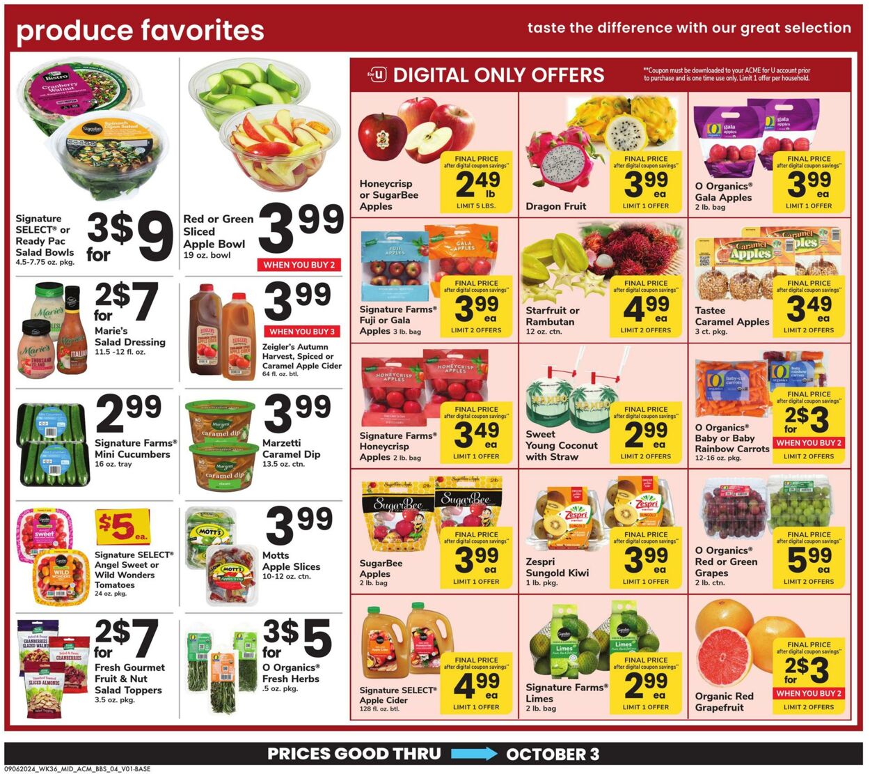 Weekly ad Acme 09/06/2024 - 10/03/2024