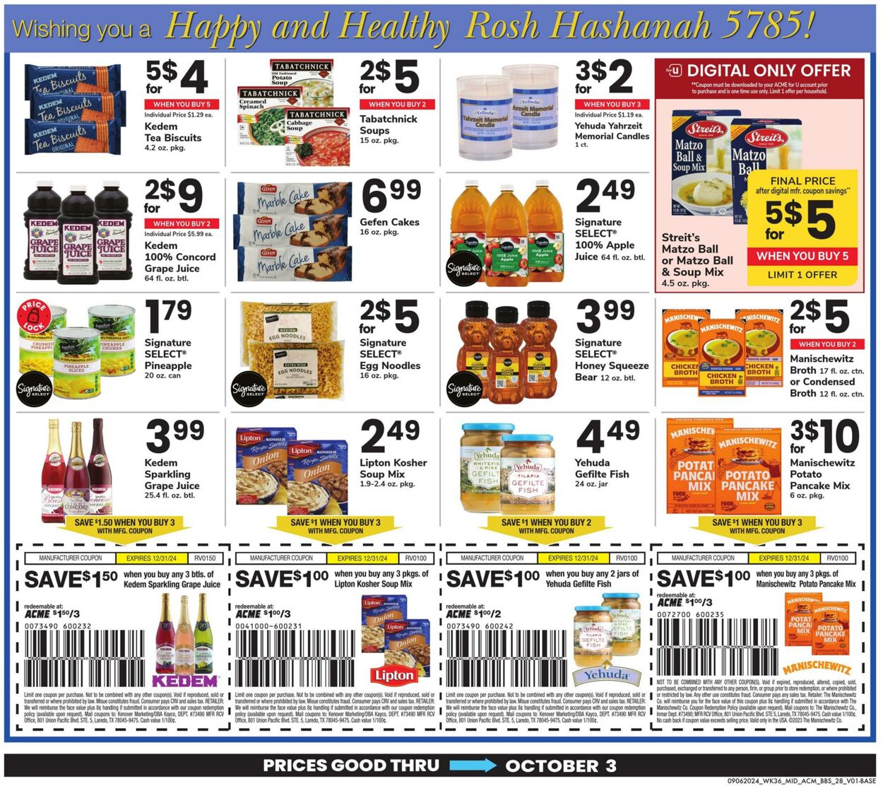 Weekly ad Acme 09/06/2024 - 10/03/2024