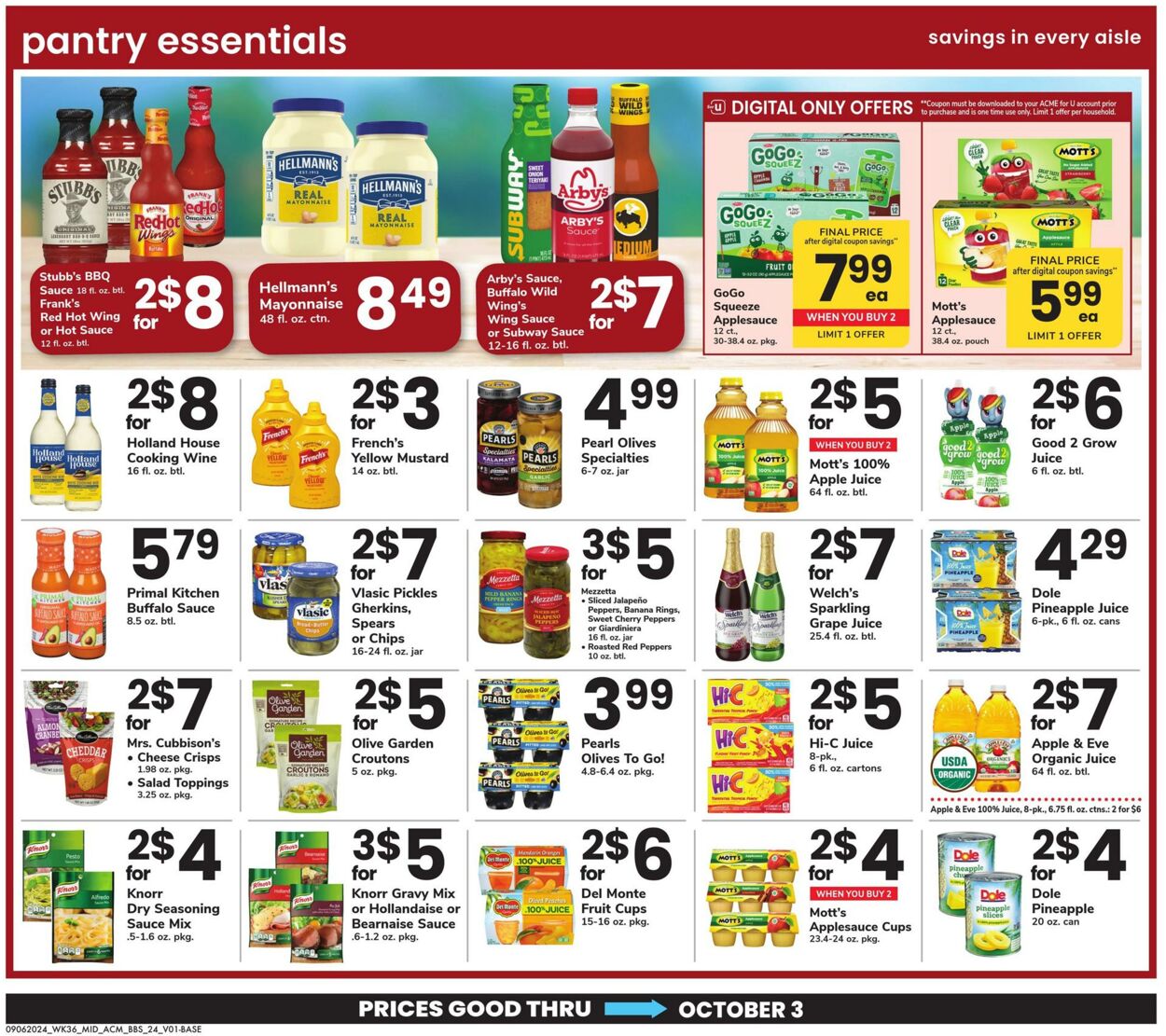 Weekly ad Acme 09/06/2024 - 10/03/2024