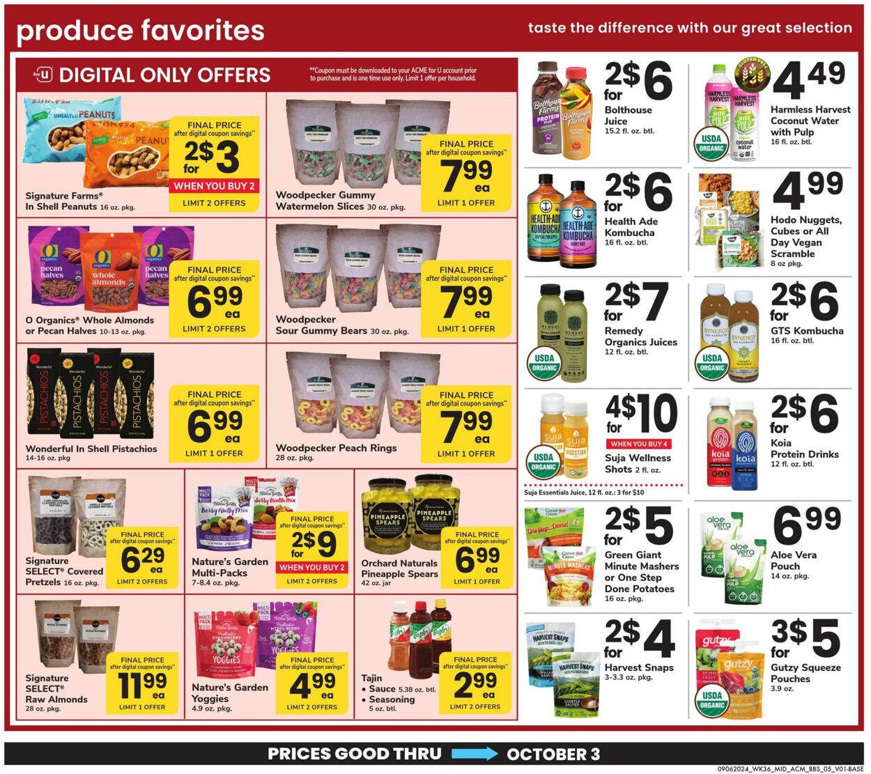 Weekly ad Acme 09/06/2024 - 10/03/2024