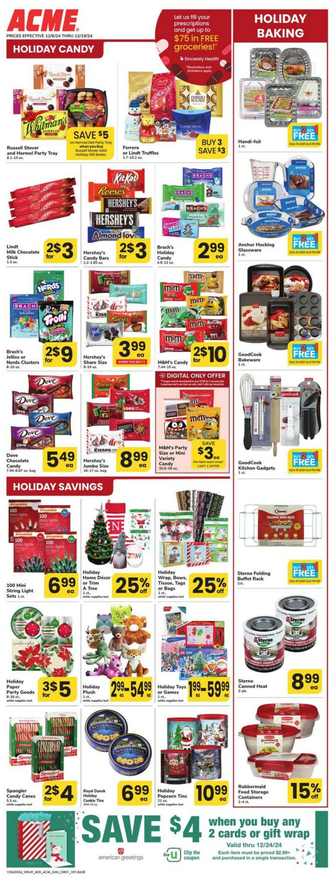 Weekly ad Acme 12/06/2024 - 12/19/2024