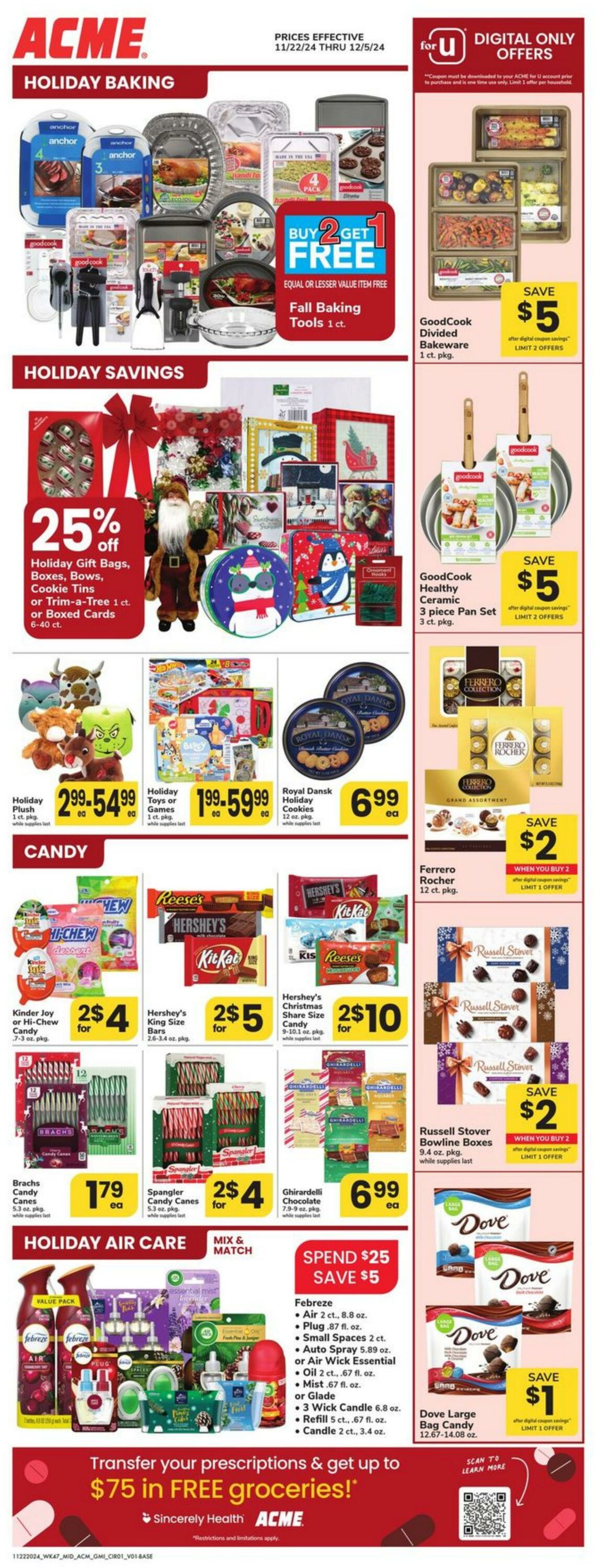 Weekly ad Acme 11/22/2024 - 12/05/2024