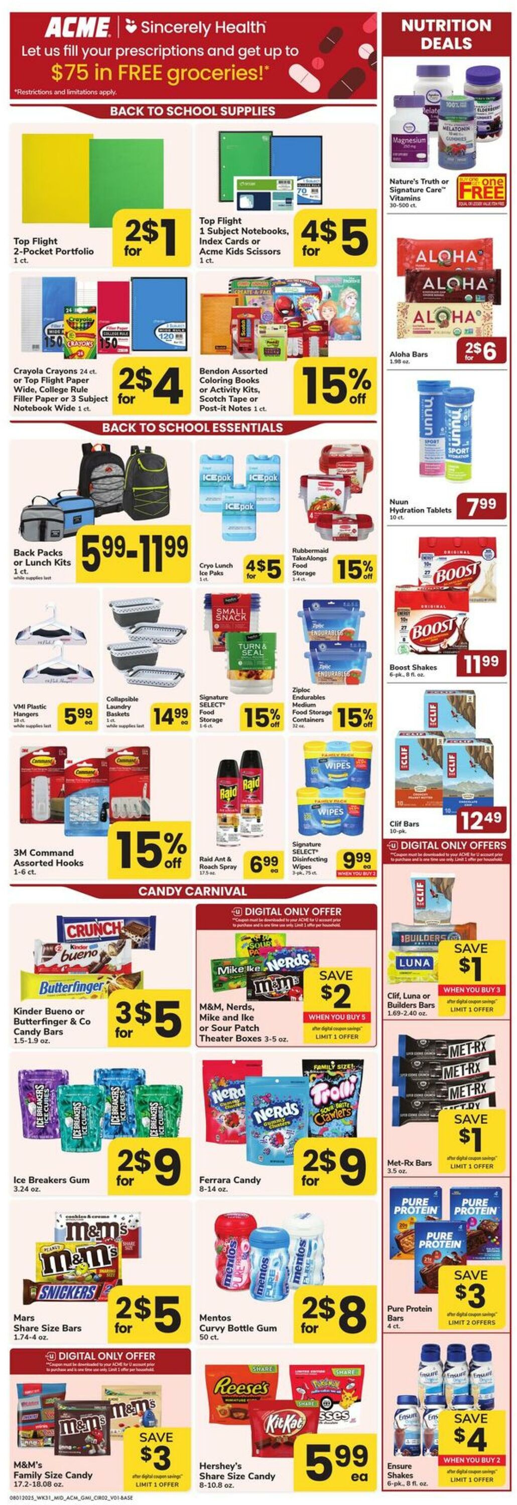 Weekly ad Acme 08/01/2025 - 08/14/2025