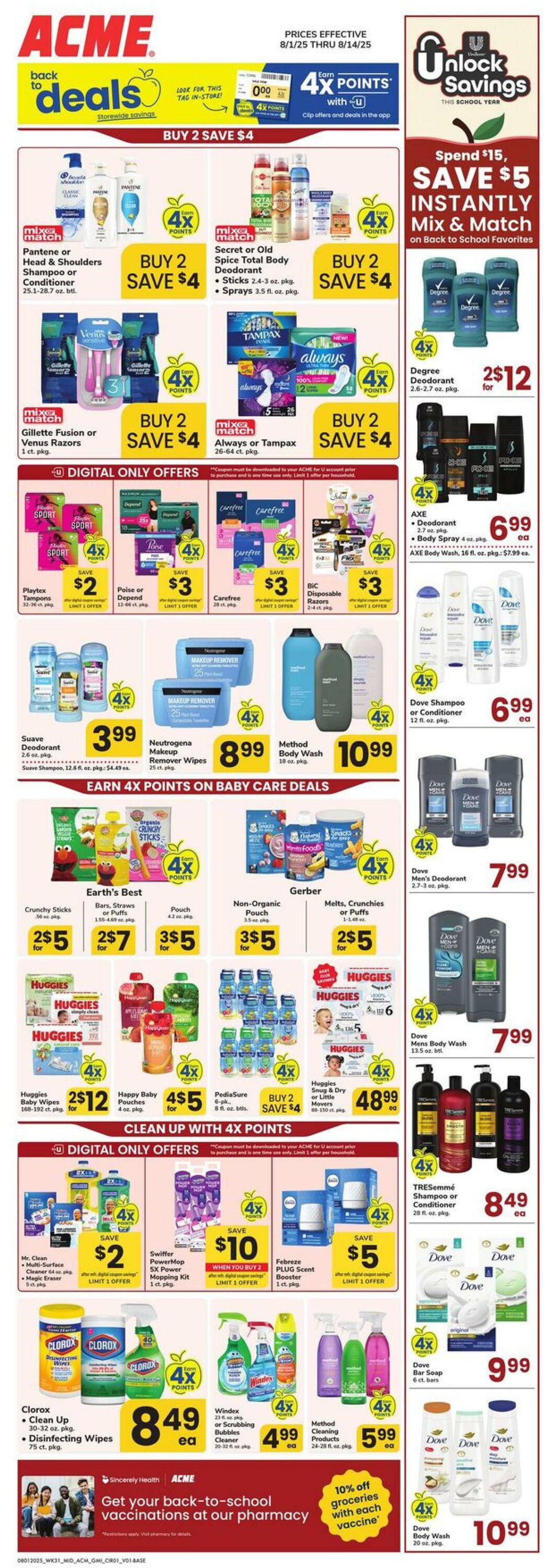 Weekly ad Acme 08/01/2025 - 08/14/2025