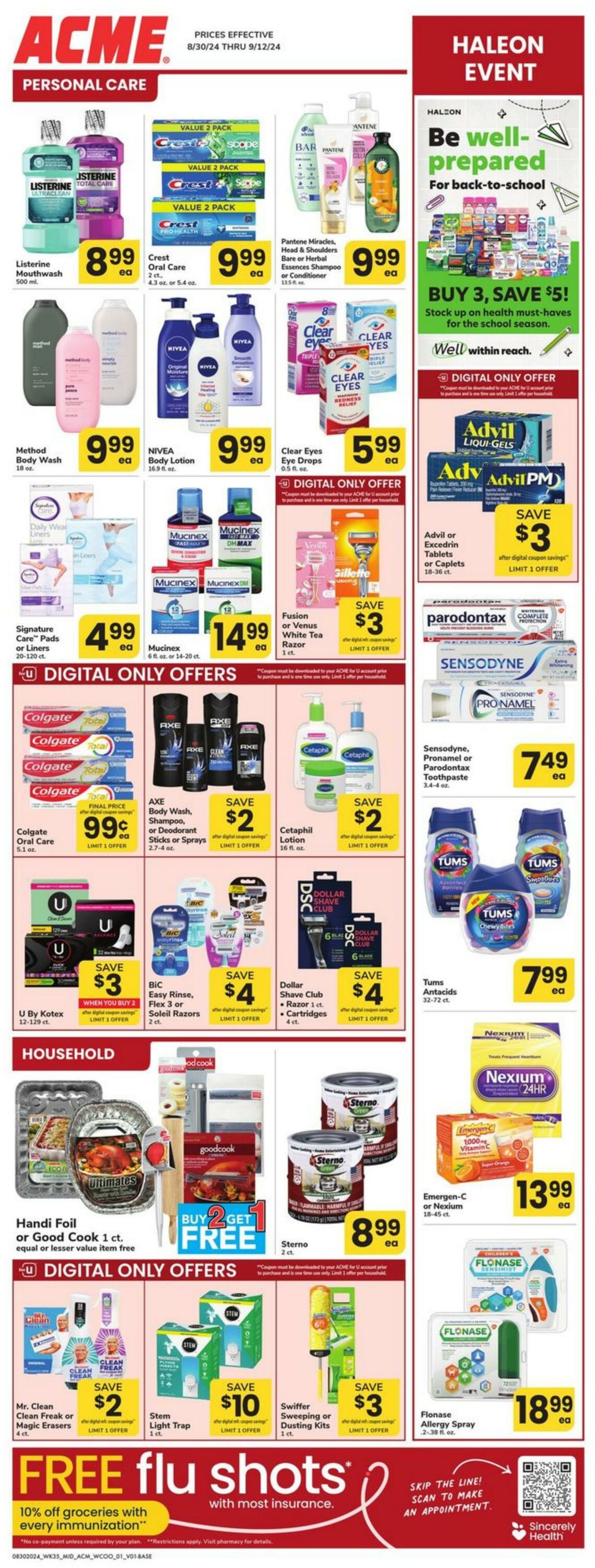 Weekly ad Acme 08/30/2024 - 09/12/2024