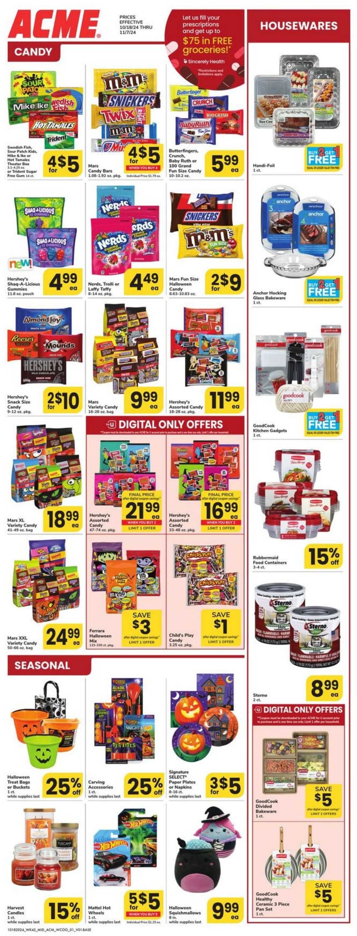 Weekly ad Acme 10/18/2024 - 11/07/2024