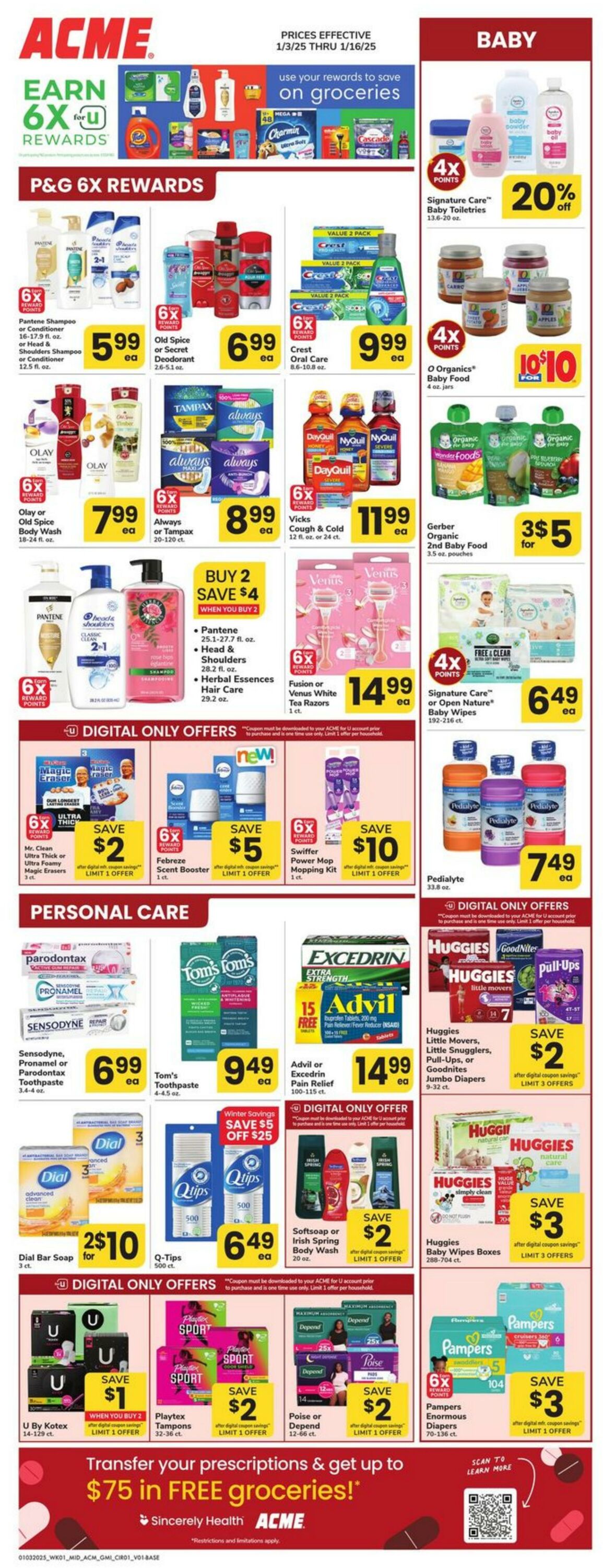 Weekly ad Acme 01/03/2025 - 01/16/2025