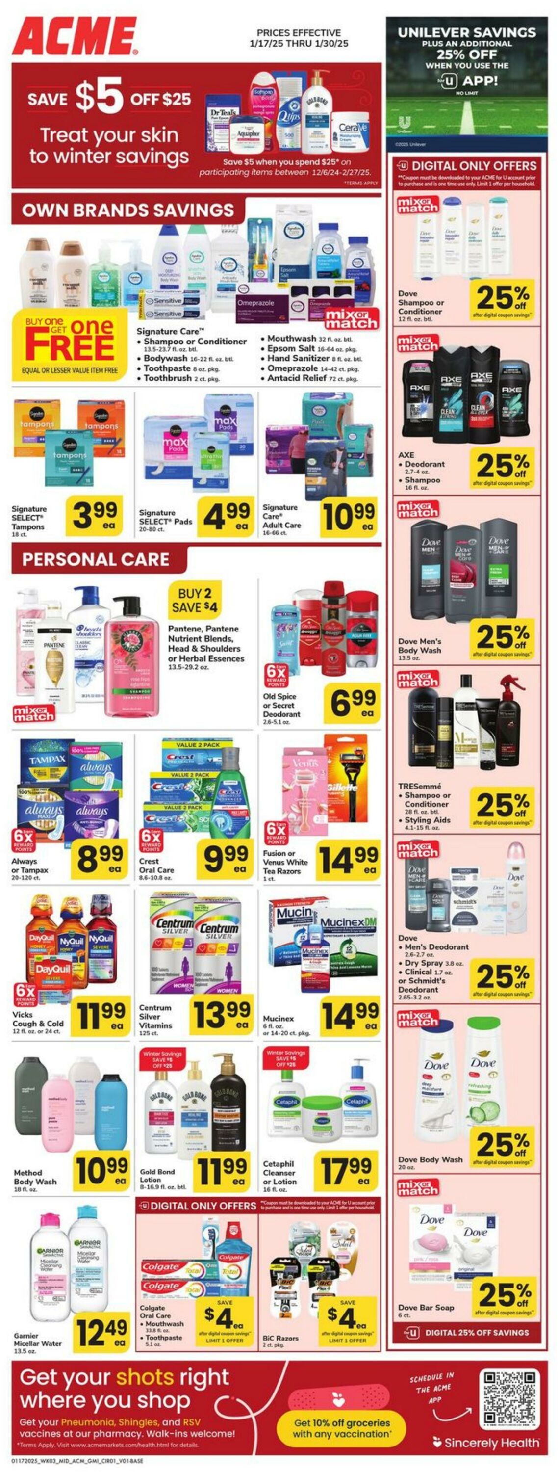 Weekly ad Acme 01/17/2025 - 01/30/2025