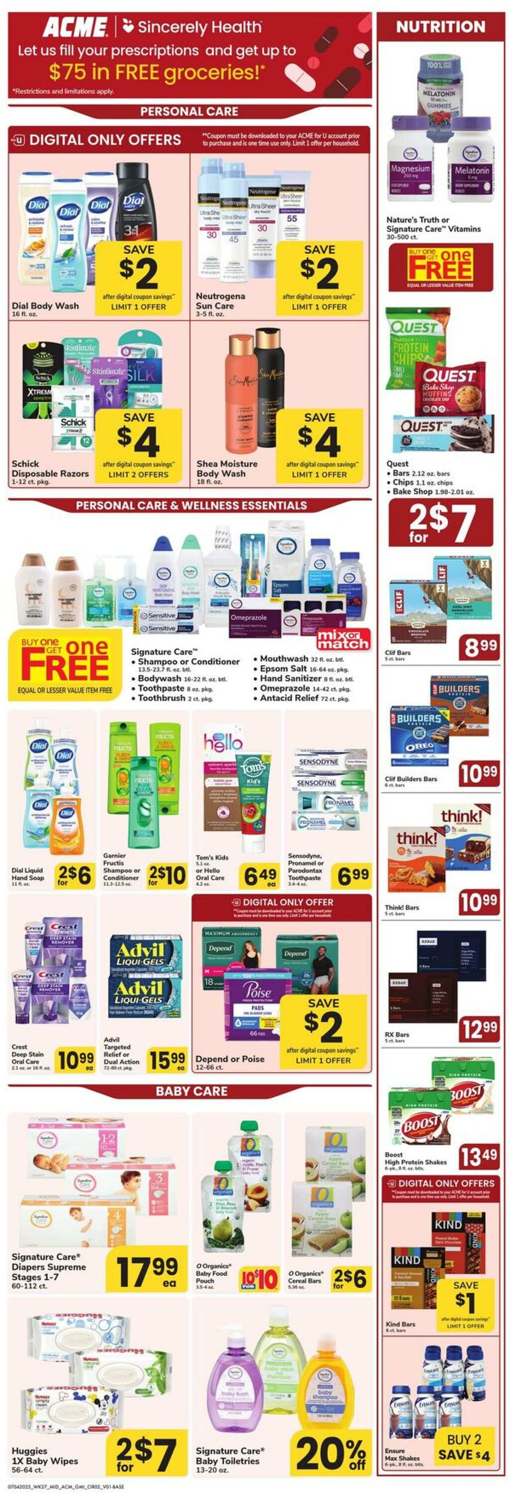 Weekly ad Acme 07/04/2025 - 07/17/2025