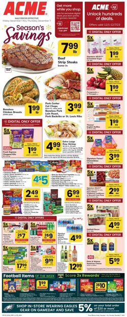 Weekly ad Acme 12/01/2023 - 12/07/2023