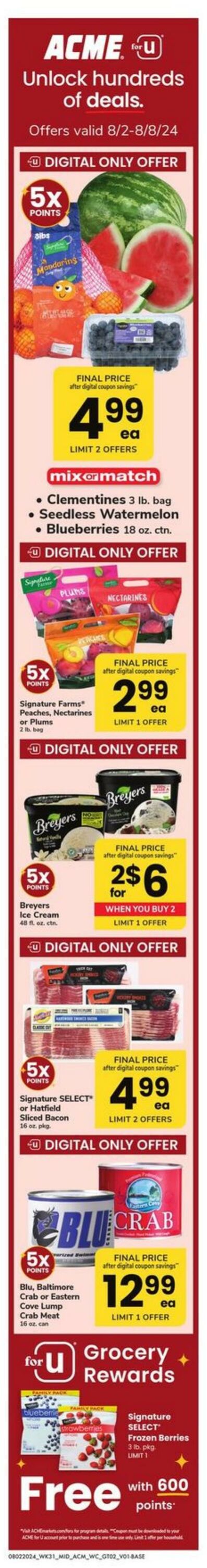 Weekly ad Acme 08/02/2024 - 08/08/2024