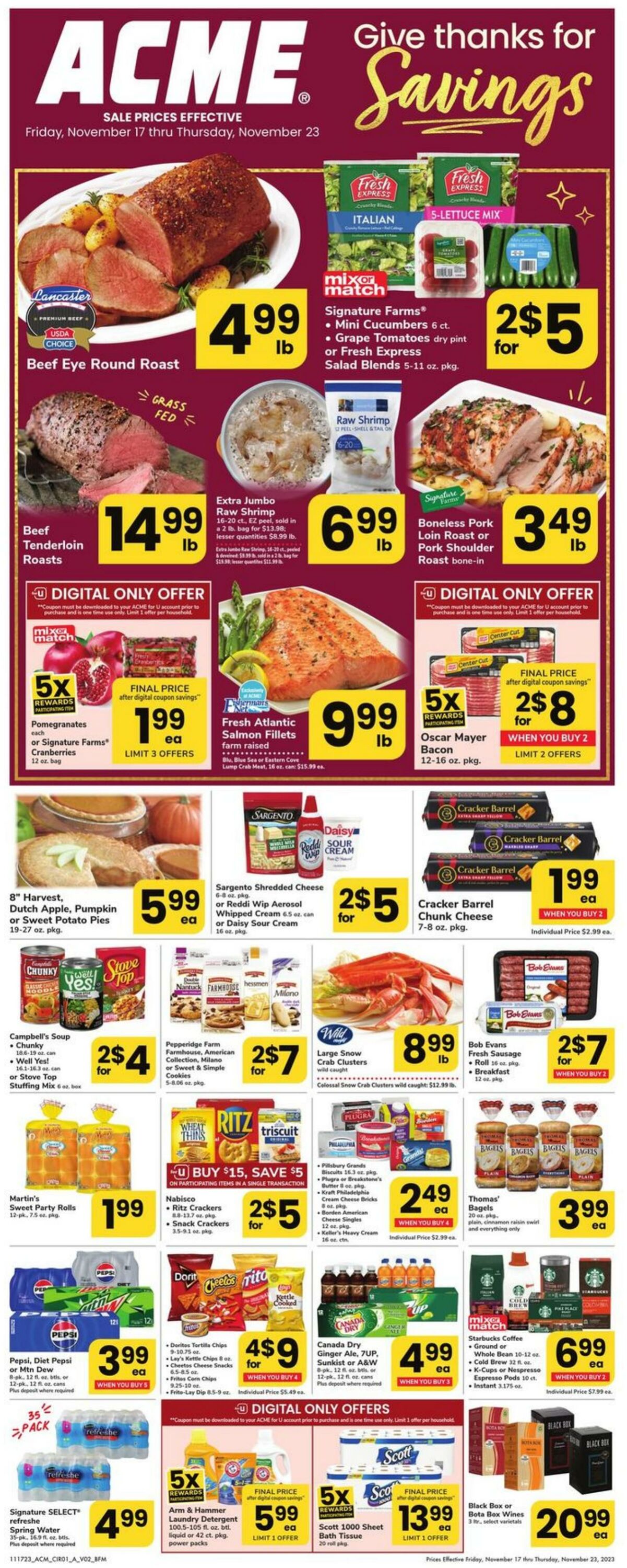 Weekly ad Acme 11/17/2023 - 11/23/2023