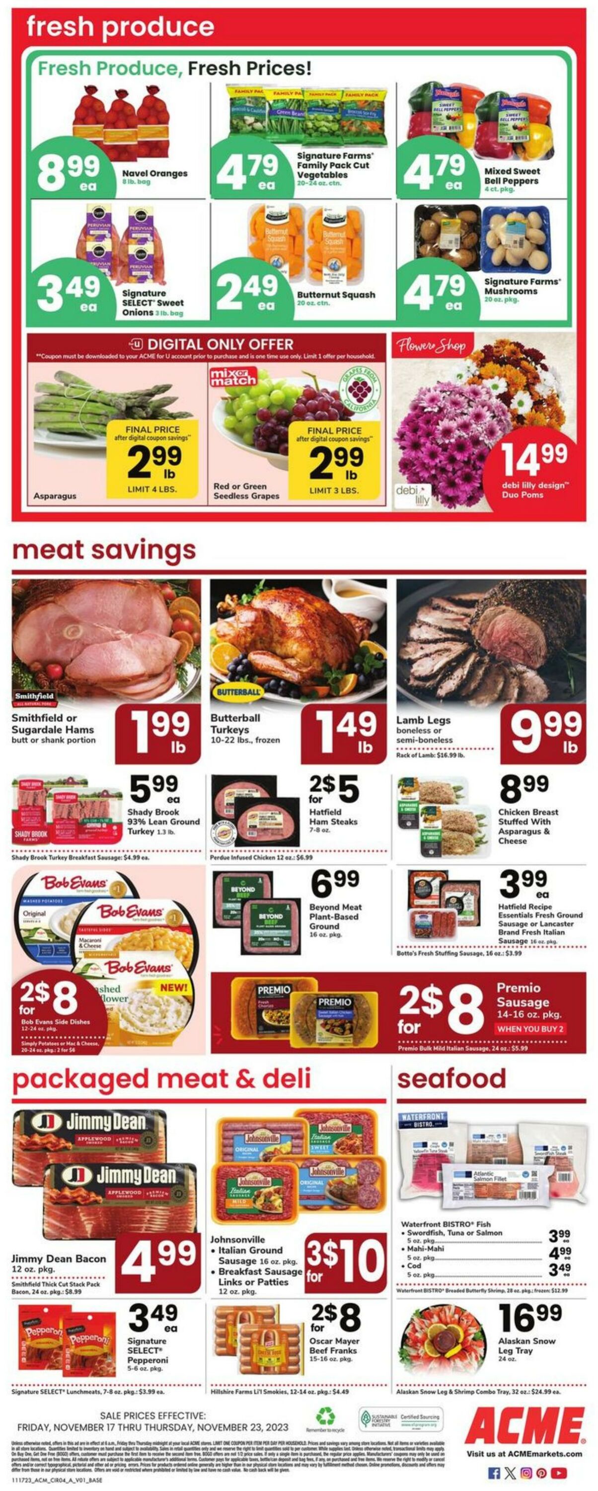 Weekly ad Acme 11/17/2023 - 11/23/2023