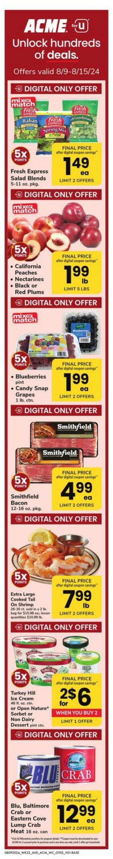 Weekly ad Acme 08/09/2024 - 08/15/2024