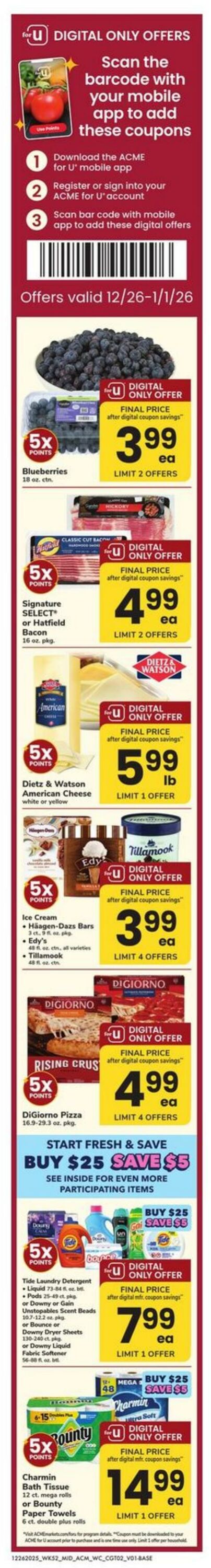 Weekly ad Acme 12/26/2025 - 01/01/2026