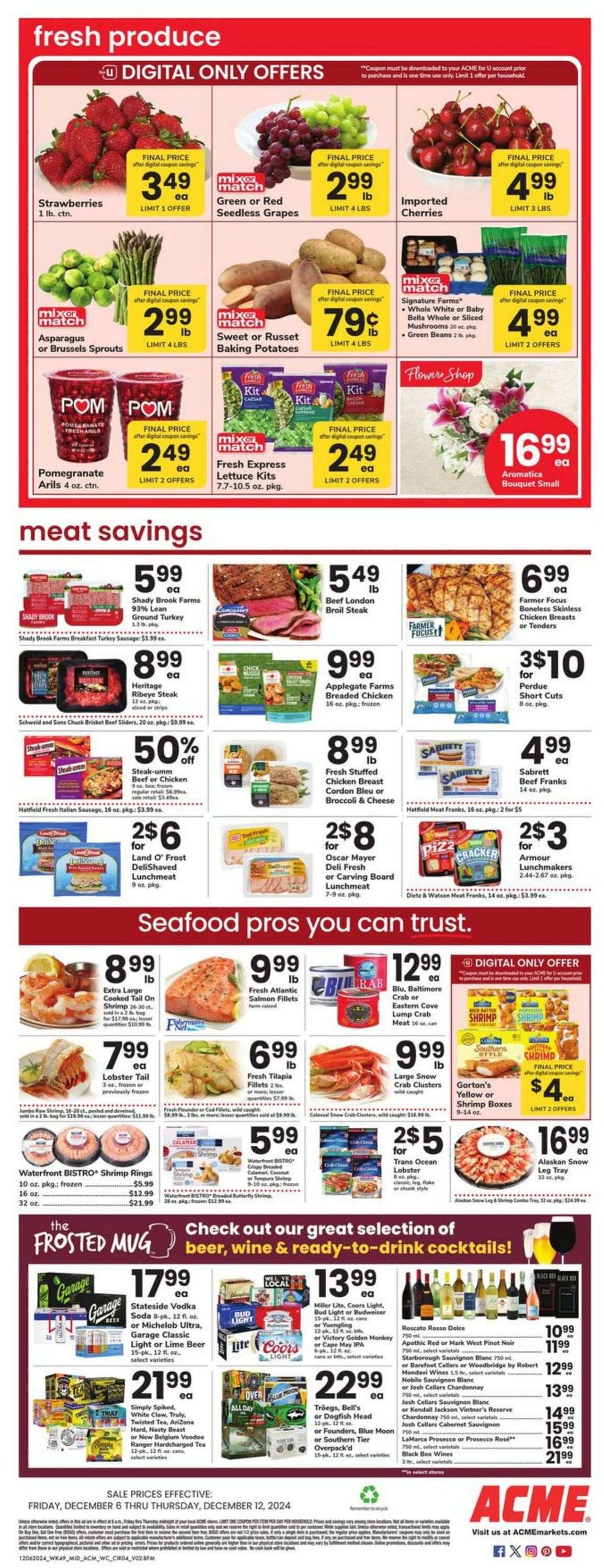 Weekly ad Acme 12/06/2024 - 12/12/2024