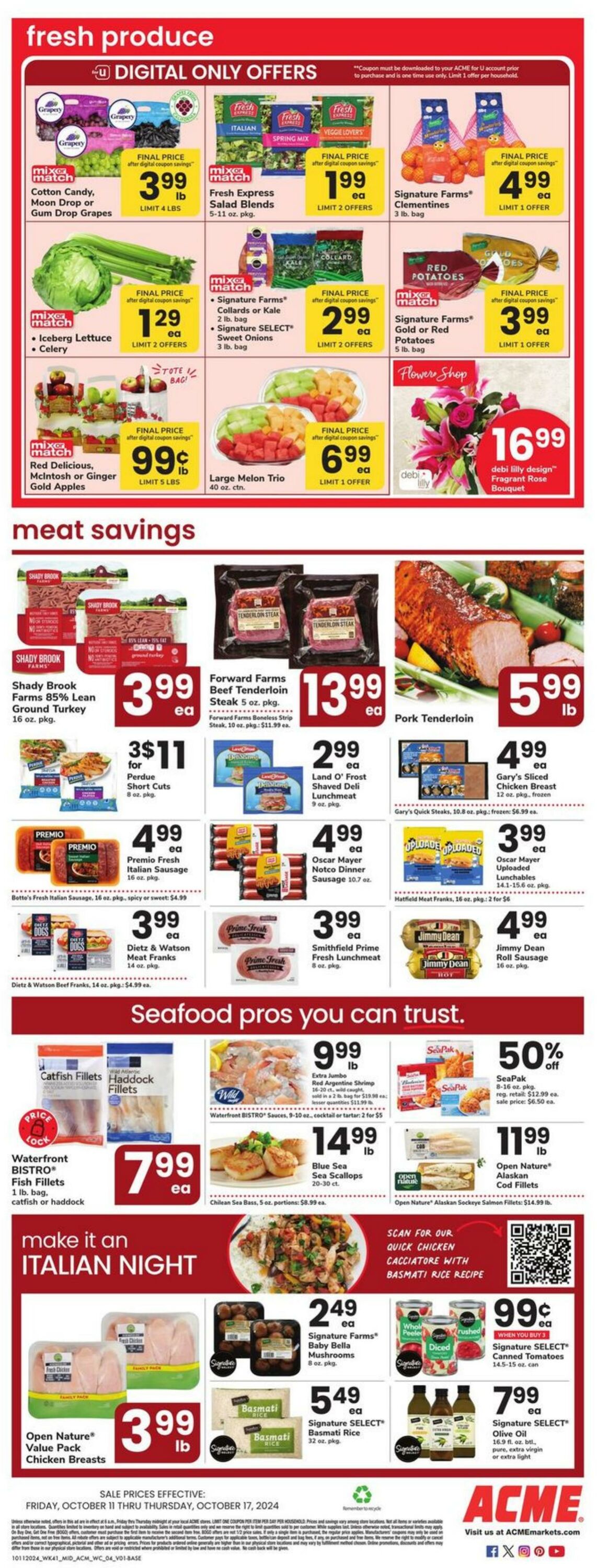 Weekly ad Acme 10/11/2024 - 10/17/2024