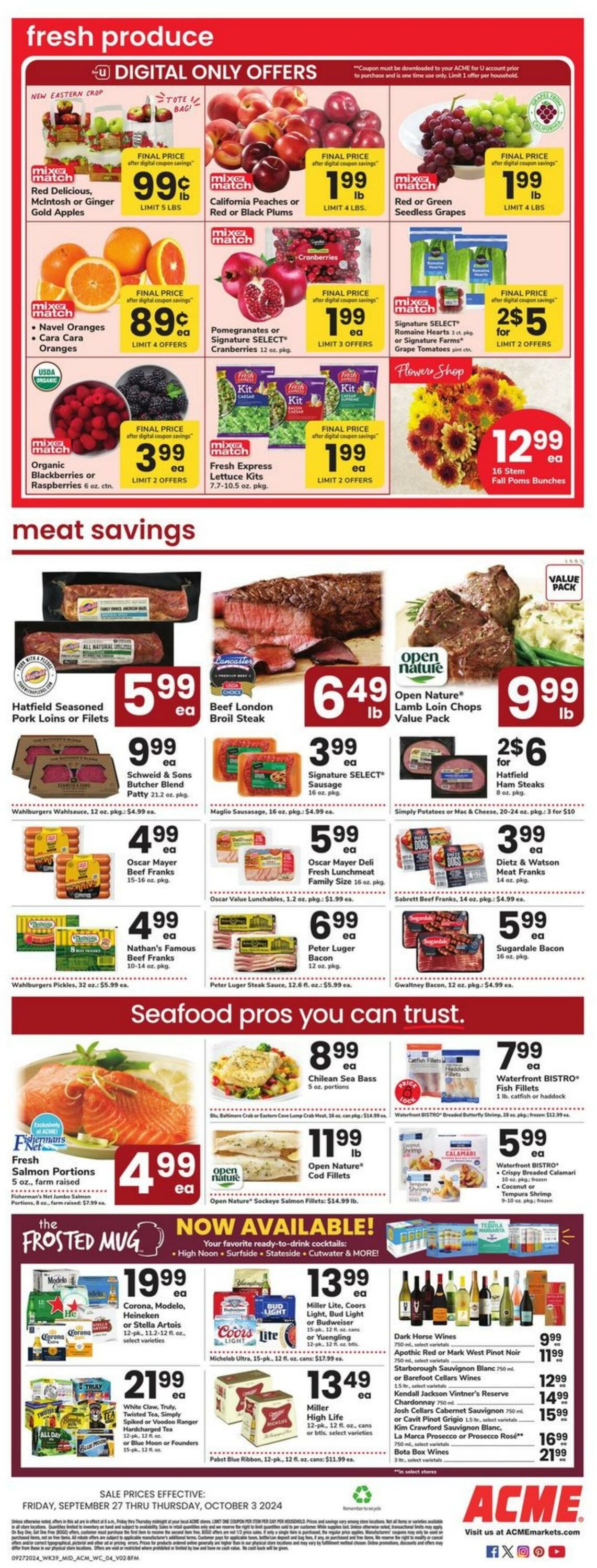 Weekly ad Acme 09/27/2024 - 10/03/2024