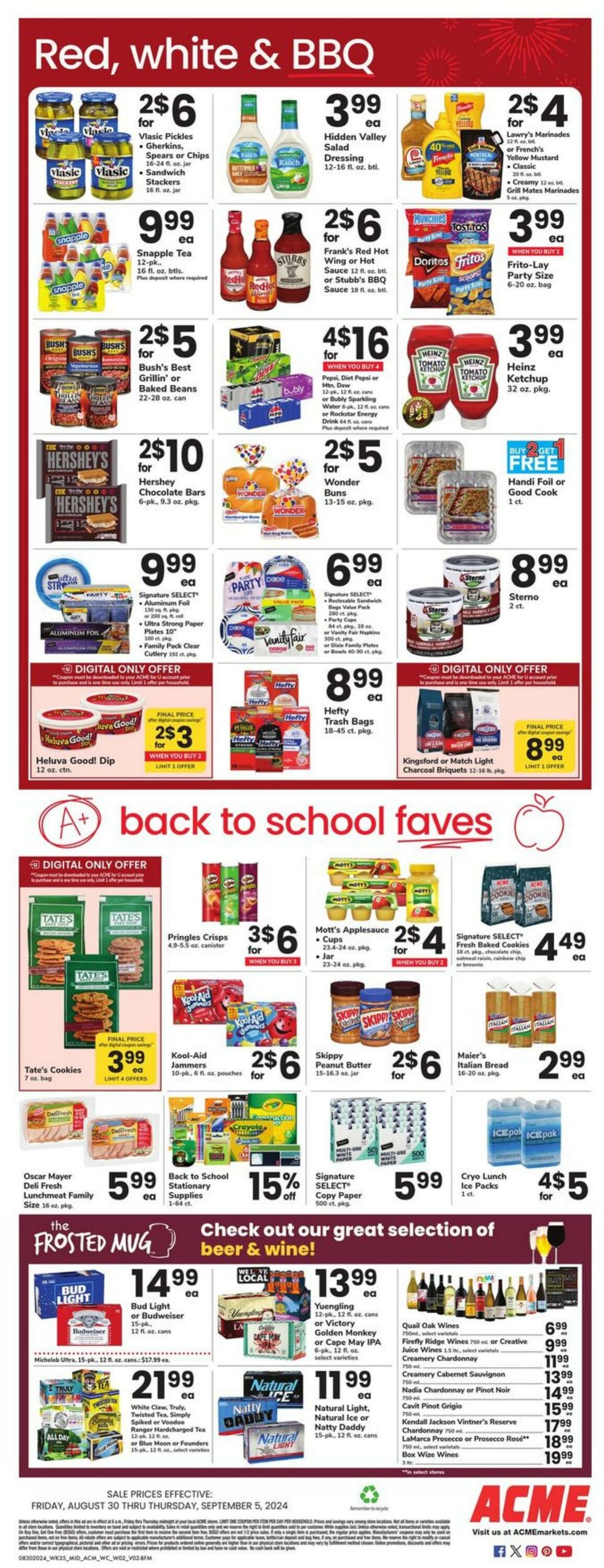 Weekly ad Acme 08/30/2024 - 09/05/2024